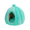 thumbnail image 3 of Cama para gatos de calabaza Salvador autocalentable cueva para tienda de campaña grande azul verde, 3 of 10