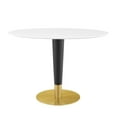 thumbnail image 1 of Modway Zinque Ovale Moderne 42 Table à Manger en Or Blanc, 1 of 7