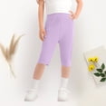 thumbnail image 6 of TIREOW Girls Capri Leggings High Waisted Candy Colored Mid Length Sports Tights Workout Yoga Pants Kids Solid Color Leggings, 6 of 6