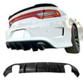 thumbnail image 2 of Ikon Motorsports Rear Diffuser Fits 2015-2023 Dodge Charger, MDP Style Shark Fin Rear Bumper Valance Spoiler, Unpainted PU 1Piece, 2 of 4