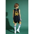 thumbnail image 3 of Stephen Curry No.30 Conjunto de camiseta de baloncesto Uniforme de guerreros para niños y adolescentes Negro XL (150-160 CM), 3 of 4
