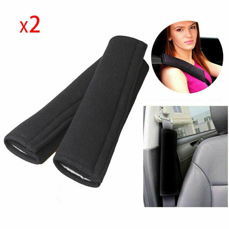 2 x Black Car Seat Belt Cover Strap Pad Shoulder Comfort Cushion Car  Accessories