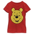 thumbnail image 1 of Disney Winnie The Pooh WinniePooh Big Face Girl's Solid Crew Tee, Red, Small, 1 of 5