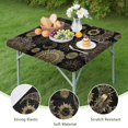 thumbnail image 4 of Black Gothic Sun Moon Pattern Square Fitted Tablecloth with Elastic Edge,Square Table Cover,Washable Elastic Table Cover for Home Kitchen Party Decor 34"x34", 4 of 6