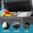 thumbnail image 4 of Uforic 100 Gallon Lockable Resin Outdoor Storage Deck Box, Uforic Multipurpose Storage Chest for Patio Accessories Garden Tools Daily Essentials, Weather Resistant, Dark Gray, 4 of 8