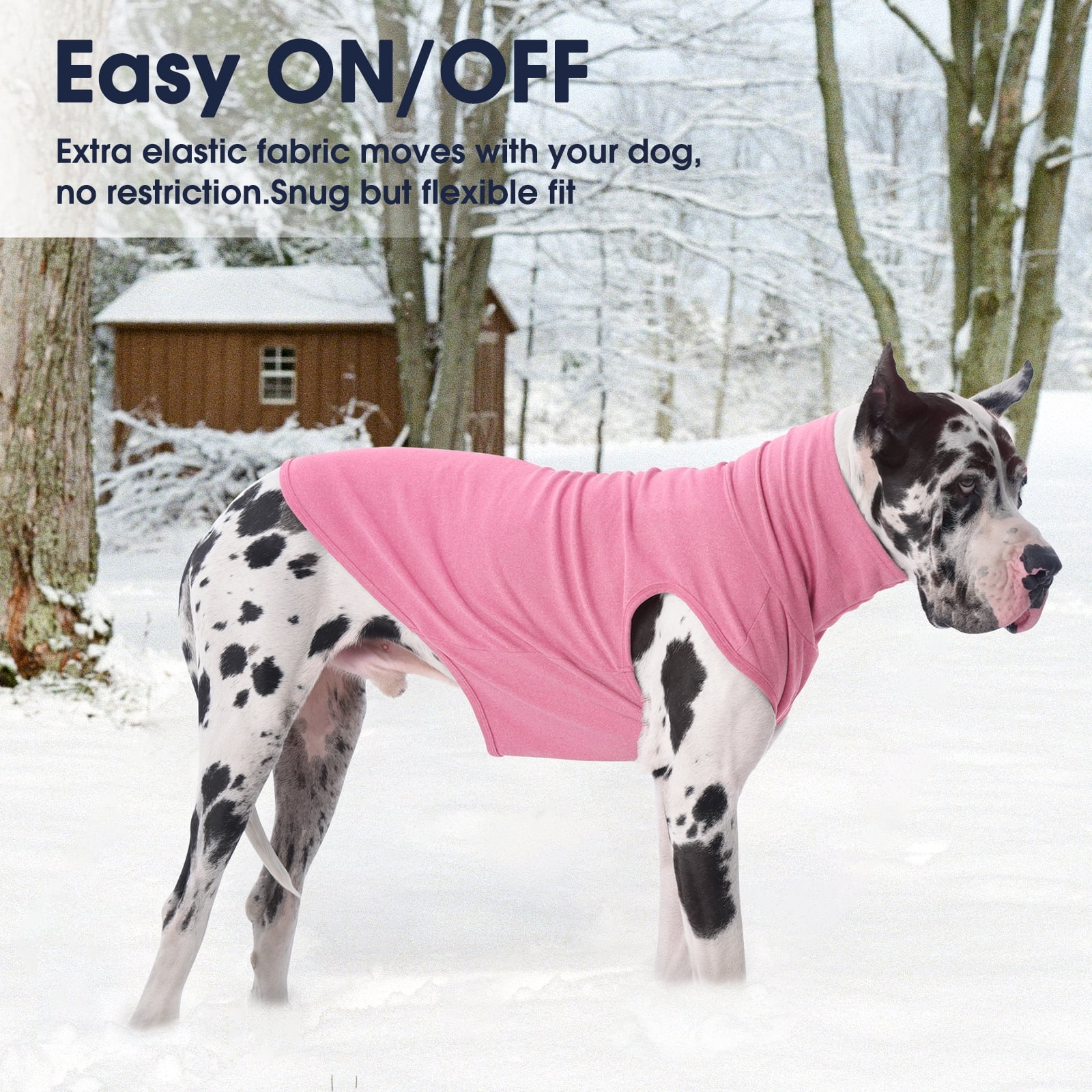 IECOii Small Dog Sweater,Stretch Fleece Vest Blue,Medium,Warm Pullover for Winter Spring and Fall, Soft & Lightweight Dog Sweatshirt Indoor Outdoor Clothes