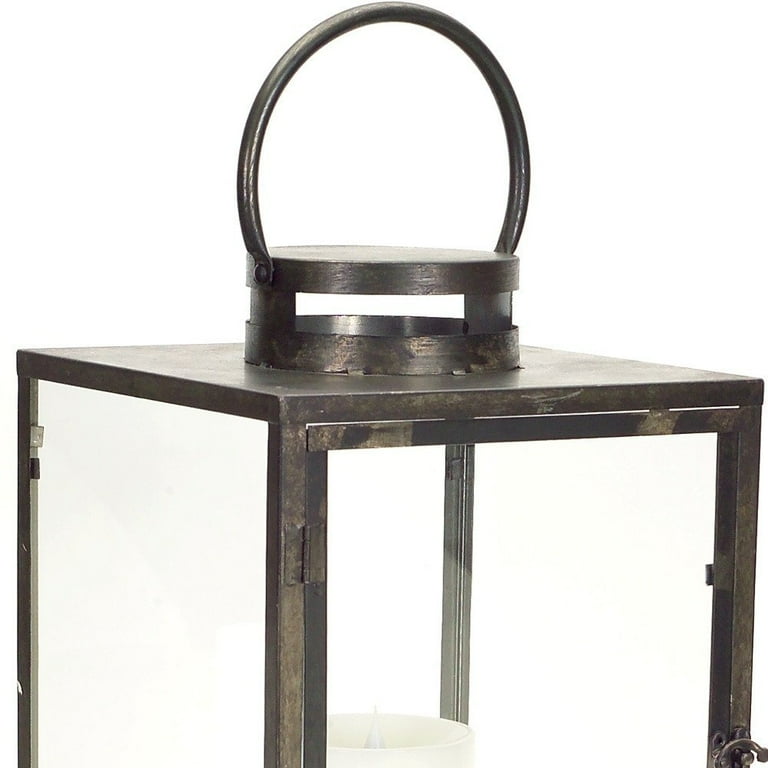 Flameless Three Candles Floor Lantern Flameless Three Candles Floor Lantern