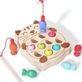 thumbnail image 1 of Juego de pesca magnético de madera, juegos para niños de 2 años, rompecabezas Montessori de madera para el desarrollo del bebé., 1 of 5