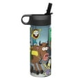 thumbnail image 2 of Big City Greens Kids Insulated Water Bottle With Straw - 18 Oz Stainless Steel Double Wall Vacuum Cup, Leakproof, Bpa Free, Suitable For Boys And Girls, 2 of 5