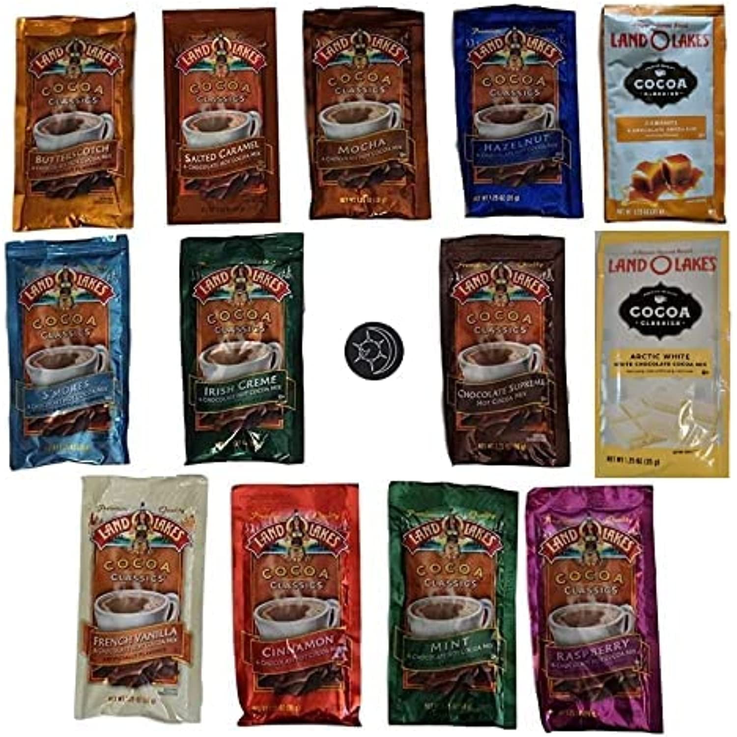 Land O Lakes Cocoa Classics Hot Cocoa Mix 13 Flavor Variety Plus Unique Fridge Magnet One 1.25 oz Packet of Each Flavor 13 Items Total Walmart