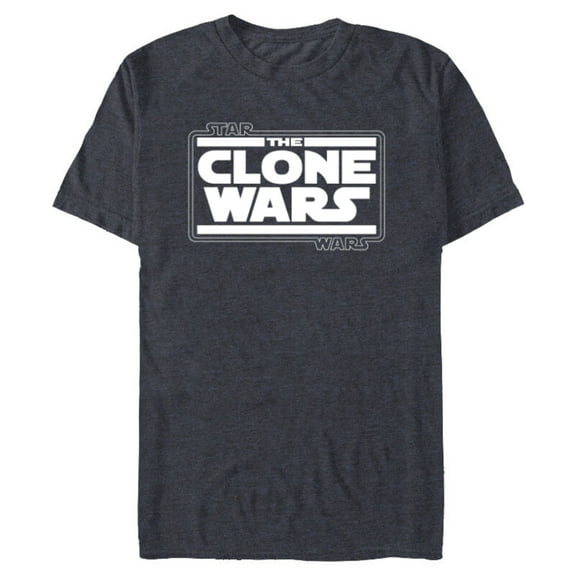 Star Wars The Clone Wars Logo - Short Sleeve Blended T-Shirt for Adults - Customized-Navy Heather