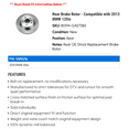 thumbnail image 2 of Rear Brake Rotor - Compatible with 2013 BMW 135is, 2 of 2