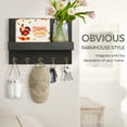 thumbnail image 5 of Key Holder for Wall, Dinosam Mail Organizer Wall Mount with 5 Key Hook and Mail Holder, Designer Key Rack Suitable for Entryway, Hallway, Bedroom, Living Room and Office,Black, 5 of 8