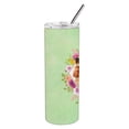 thumbnail image 2 of Chow Chow #2 Green Flowers Double Walled Stainless Steel 20 oz Skinny Tumbler, 2 of 4