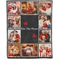 thumbnail image 6 of Custom Blanket with Photos Text Customized Blanket Personalized 7-Photo Collage Memorial Gifts Christmas Birthday Blankets for Family Friends Pets Mom Dad Wife Husband, 6 of 6