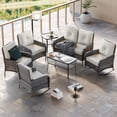 thumbnail image 3 of EAGLE PEAK Patio Outdoor Conversation Set 7 Pieces Outside Furniture Sofa Set with Coffee Table and Side Table, 3 of 10