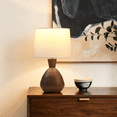 thumbnail image 2 of SUNMORY Table Lamps for Living Room, 3 Way Dimmable Ceramic Table Lamps 14.6" Small Space Cute Mushroom Lamp, Farmhouse Table Lamp for Bedroom, Dining, Home Office(Linen Shade), 2 of 13