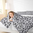 thumbnail image 4 of jejeloiu Chic Leopard Print Queen Comforter Set,Gray Cheetah Pattern Bedding Comforter Set For Men Women Reversible 3pcs, 4 of 8