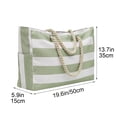 thumbnail image 3 of Luckky Oversized Bohemian Striped Canvas Beach Tote Bohemia Bag for Women & Girls,Waterproof Sandproof Swim Pool Bag with Zipper Closure and Wet Pocket,Portable Travel Handbag, 3 of 7