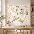 thumbnail image 5 of Pale Pink Poppies and Orchids Against Textured Background, Romantic Watercolor for Plant Lovers, Floral Botanical Art Decor, Housewarming Gift, Tapestry Wall Hanging for Bedroom and Living Room, 5 of 7