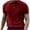 Red, variant on Yanghang Men Tops Mens T-Shirts Men'S Summer Solid Button Loose Knitted Short Sleeves Mens Shirts