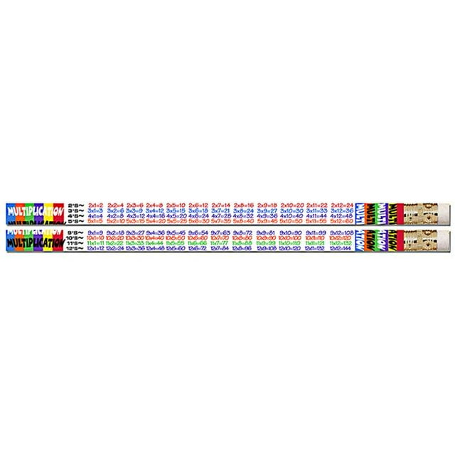 Musgrave Pencil MUS2348D-12 Multiplication Tables Motivational Fun Pencils - 12 Dazon