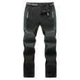 thumbnail image 1 of Leodye Casual Men Color Block Pockets Sports Long Cargo Pants Quick Drying Breathable Work Trousers Black S(S), 1 of 8