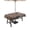 Brown, Black, variant on Outdoor Tablecloths with Umbrella Hole & Zipper, Grey Ombre Botanical 60 x102 Inch Rectangle Tablecloths, Farmhouse Shabby Vintage Leaves Waterproof Table Cloth, Patio/Pool/Picnic Table Covers
