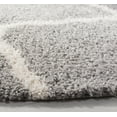 thumbnail image 3 of Parma Lyssa Geometric Shag Area Rug by Chateau Lyon Area Rug, Grey/Cream, 4' x 4' Round, 3 of 7