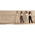thumbnail image 4 of Cuteduck Women's Versatile Stretchy Waist Slacks for Women, Casual Straight Leg Pants with Slant Pockets S-2XL, 4 of 7