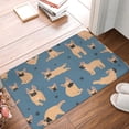 thumbnail image 5 of Xecao French Bulldog Yoga print Flannel Mat: Non-slip, 16x24in. Ideal for kitchen, bedroom, bath & living room., 5 of 9