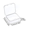 thumbnail image 2 of Mini Small Storage Containers Square 12Pcs Transparent Jewelry Beaded Case, 2 of 11