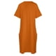 thumbnail image 5 of Burnt Orange Loose Pocket Dress women's clothing trend 2025 women evening dress, 5 of 7