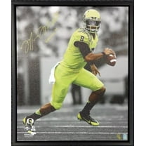 Marcus Mariota Autographed Framed 20x24 Canvas Photo Oregon Ducks "Heisman '14" #/8 MM Holo 91864