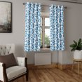 thumbnail image 2 of Ambesonne Leaf Print Grommet Curtain, Circular Leaves Oceanic, 50"x96", Azure Blue White, 2 of 5