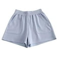 thumbnail image 1 of Womens Solid Color High Waisted Loose Slimming Wide Leg Pants Solid Color Casual Shorts, 1 of 5