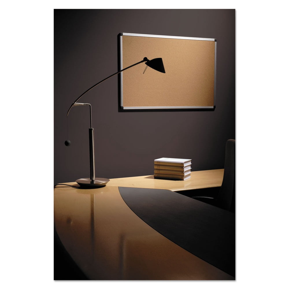 MasterVision CA031170 24 in. x 36 in. Value Cork Bulletin Board with Aluminum Frame - Tan/Silver