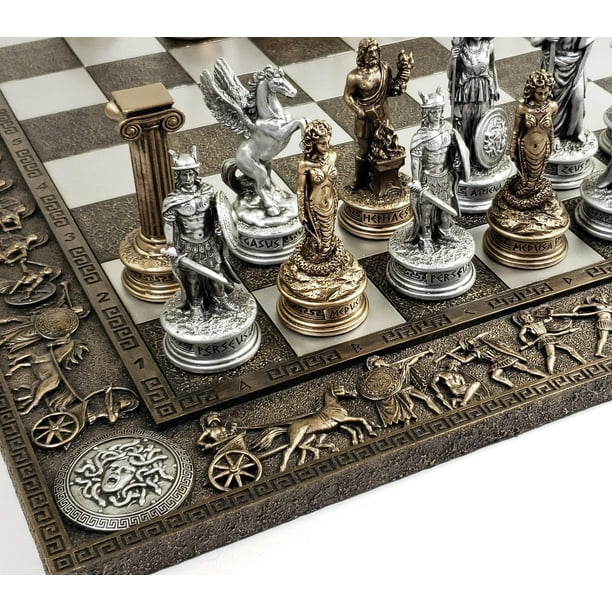 Juego de ajedrez: mitología griega, dioses del Olimpo, Zeus contra Poseidón