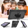 thumbnail image 5 of Shockproof Case for Samsung Galaxy Tab A11,Anti drop silicone+PC Layer Protective Splicing Case 360 ° Rotating Handle Stand With Shoulder Strap,Black,For Galaxy Tab A11, 5 of 8