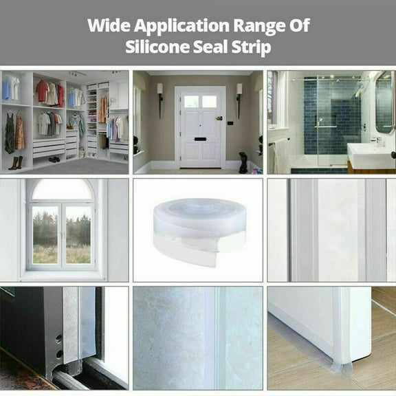 5M Silicone Draught Excluder Weather Seal Strip Door Casement Tape