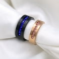 thumbnail image 4 of ringheart 2 Matching Rings His and Hers Ring Couple Rings Wedding Ring Sets for Him and Her Womens Ring Sets Men Wedding Band, 4 of 7