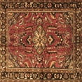 thumbnail image 1 of Ahgly Company Indoor Square Persian Brown Traditional Area Rugs, 5' Square, 1 of 4