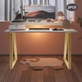 thumbnail image 6 of 2PCS Gold Metal Table Legs, 28 Inch Modern Furniture Legs, for Home Office Coffee Shop Table, 6 of 16