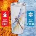 Colorful Watercolor Dragonflies 20oz Tumbler with Straw,Insulated Leak