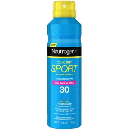 Neutrogena CoolDry Sport Sunscreen Spray, SPF 30 5.5 oz (Pack of 3)