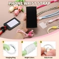 thumbnail image 3 of Phone Wrist Strap, Braided Hand-Free Cell Phone White Hook Lanyard, Colorful Keychain Wristlet for Women Smartphones Purse Accessories, Green/White, 3 of 7