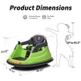 thumbnail image 3 of Hikiddo Electric Bumper Car for Kids, 12V Bumper Car Ride on Toys for Toddlers Aged 3 4 5, with Remote, Bluetooth - Green, 3 of 10