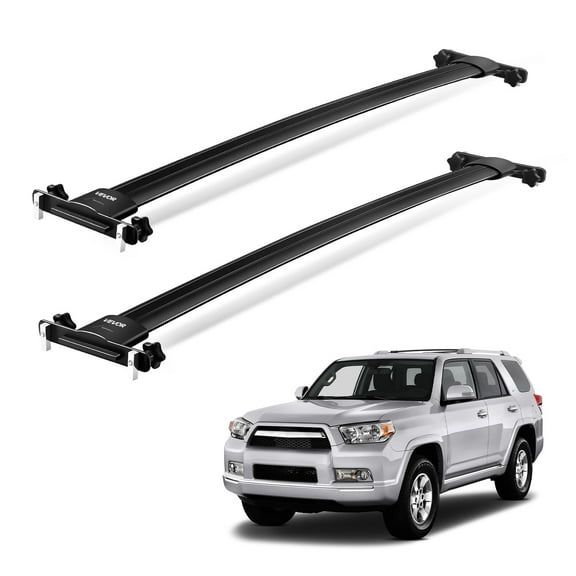 VEVOR Roof Rack Cross Bars, 220lb Capacity, Compatible with Toyota 4Runner 2010-2024 (with Factory Side Rails), Heavy Duty Aluminum Crossbars, Rooftop Cargo Bar for Kayak Bike Luggage Snowboard