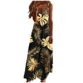 thumbnail image 3 of ClodeEU Women's Printed Spaghetti Strap Maxi Dress ，Boho V Neck Casual Floral Summer Sundress for Beach Vacation Multicolor22,Womens Plus XXXXL, 3 of 5