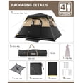 thumbnail image 6 of Camping Tent 4/6/8/10 Person Instant Cabin Setup In 60 Seconds With Rainfly & Windproof Portable Carry Bag For Family Hiking, 6 of 8